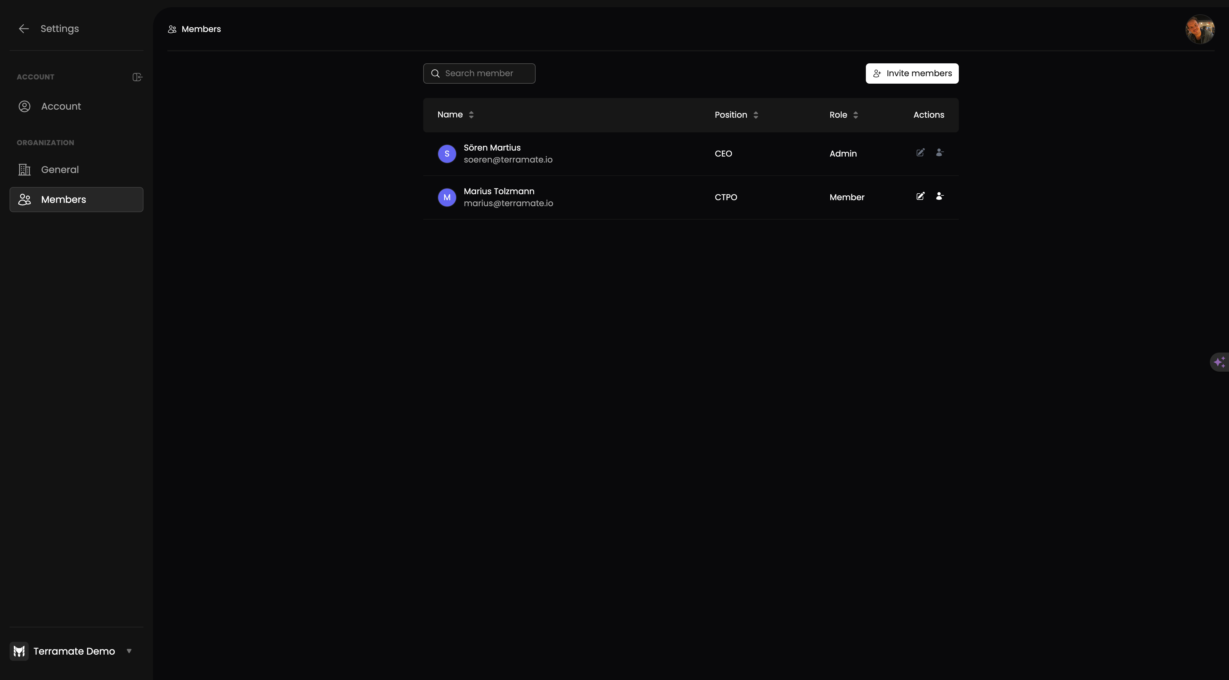 Terramate Cloud Organization User Management