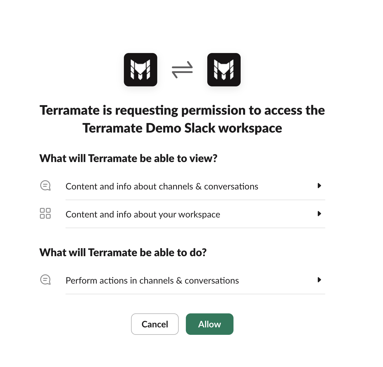 Slack Installation Permissions