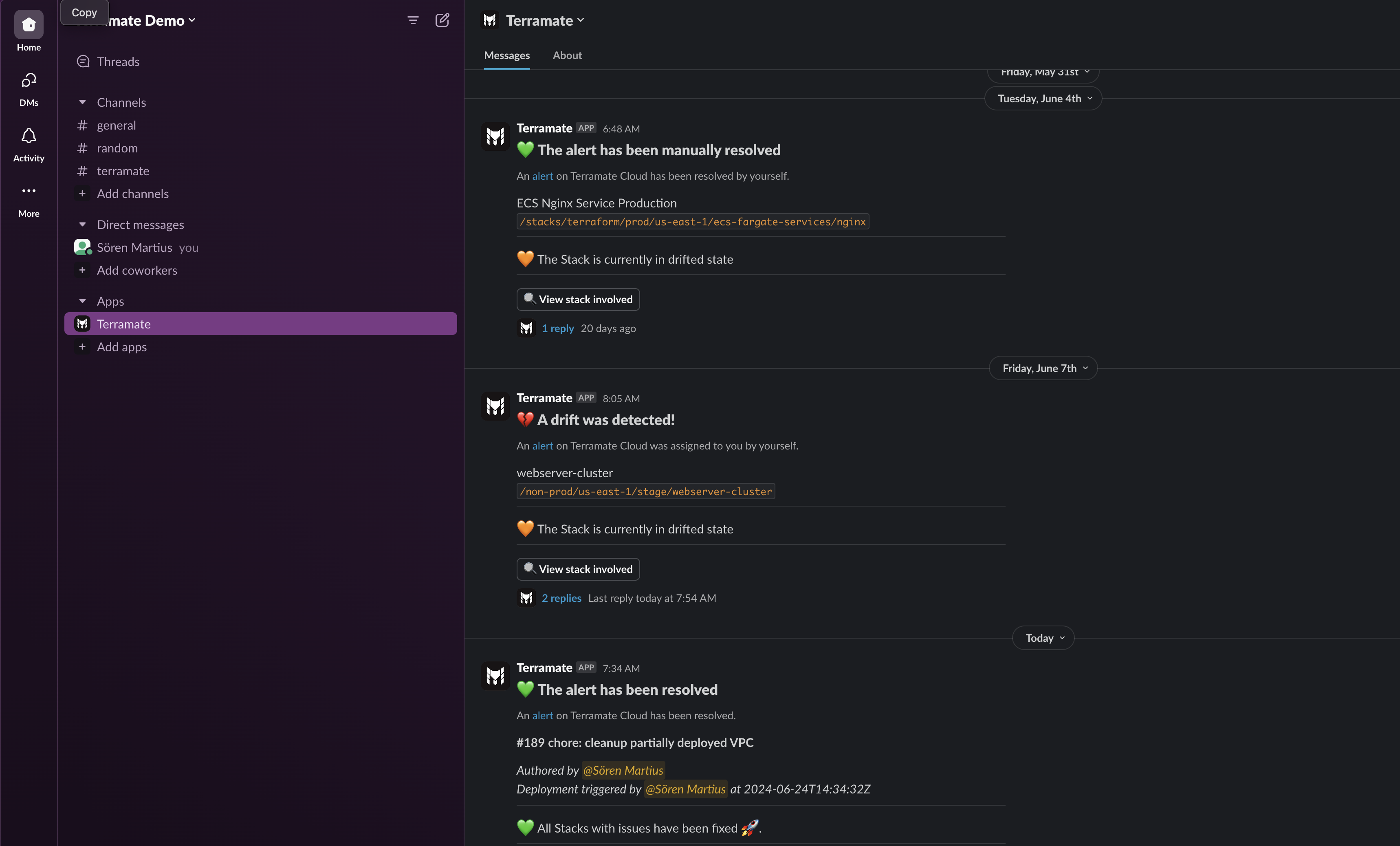 Slack App Workspace